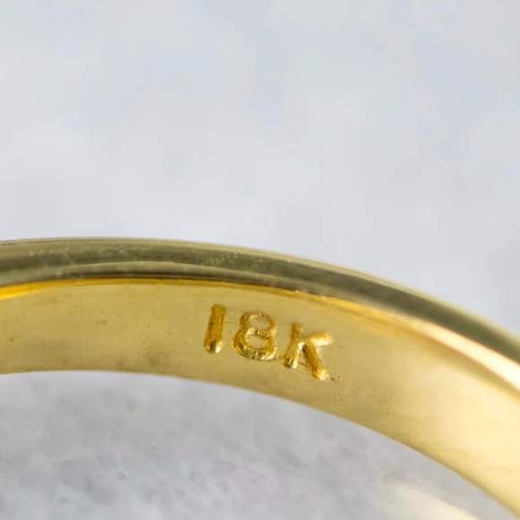 SALE 18k Stamped Gold Filled Elegant Smokey Quartz Crystal Ring (Size 6) - Picture 5 of 6